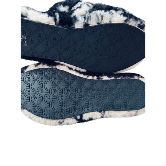Ugg Womens Fluff Yeah Slide Slippers Black & White Tie-Dye Size 5 - Picture 10 of 10